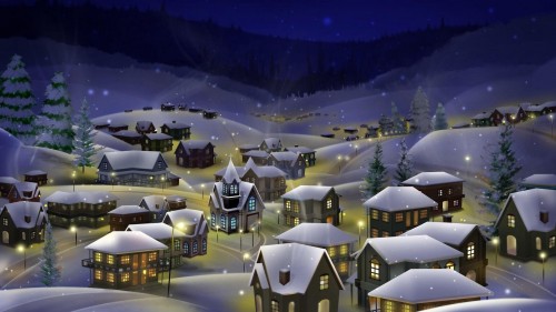 night city snow christmas holiday 58924 1920x1080