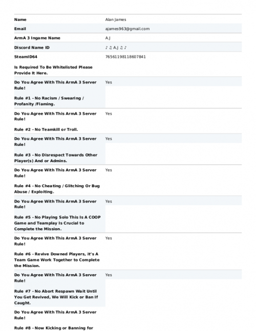 OutKasts.EU (OKT) Whitelist Form ArmA 3 Servers ( 7)0001 00